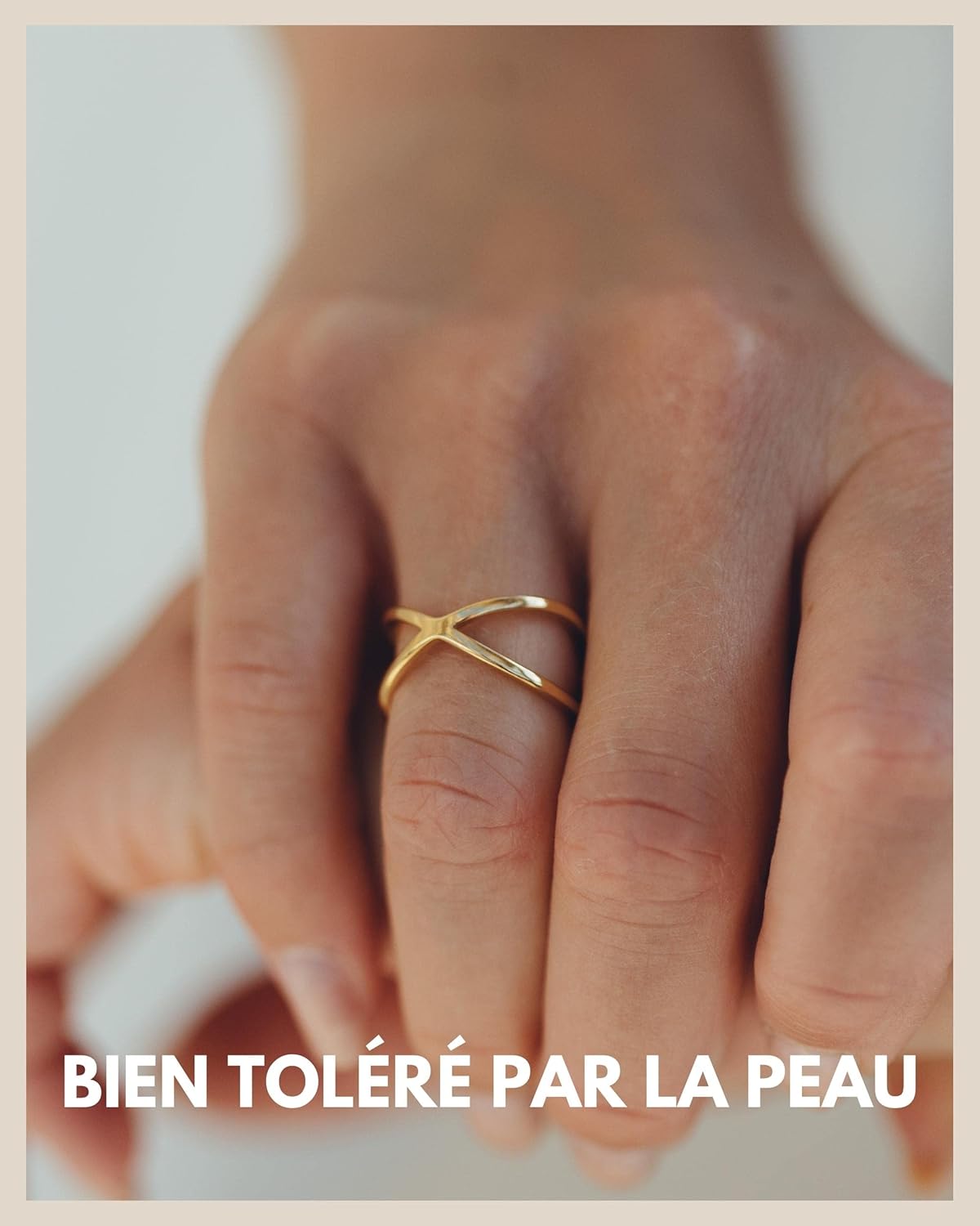 Detalle 2 de GD GOOD.designs Bague rĂ©glable X acier inoxydable đȘ
