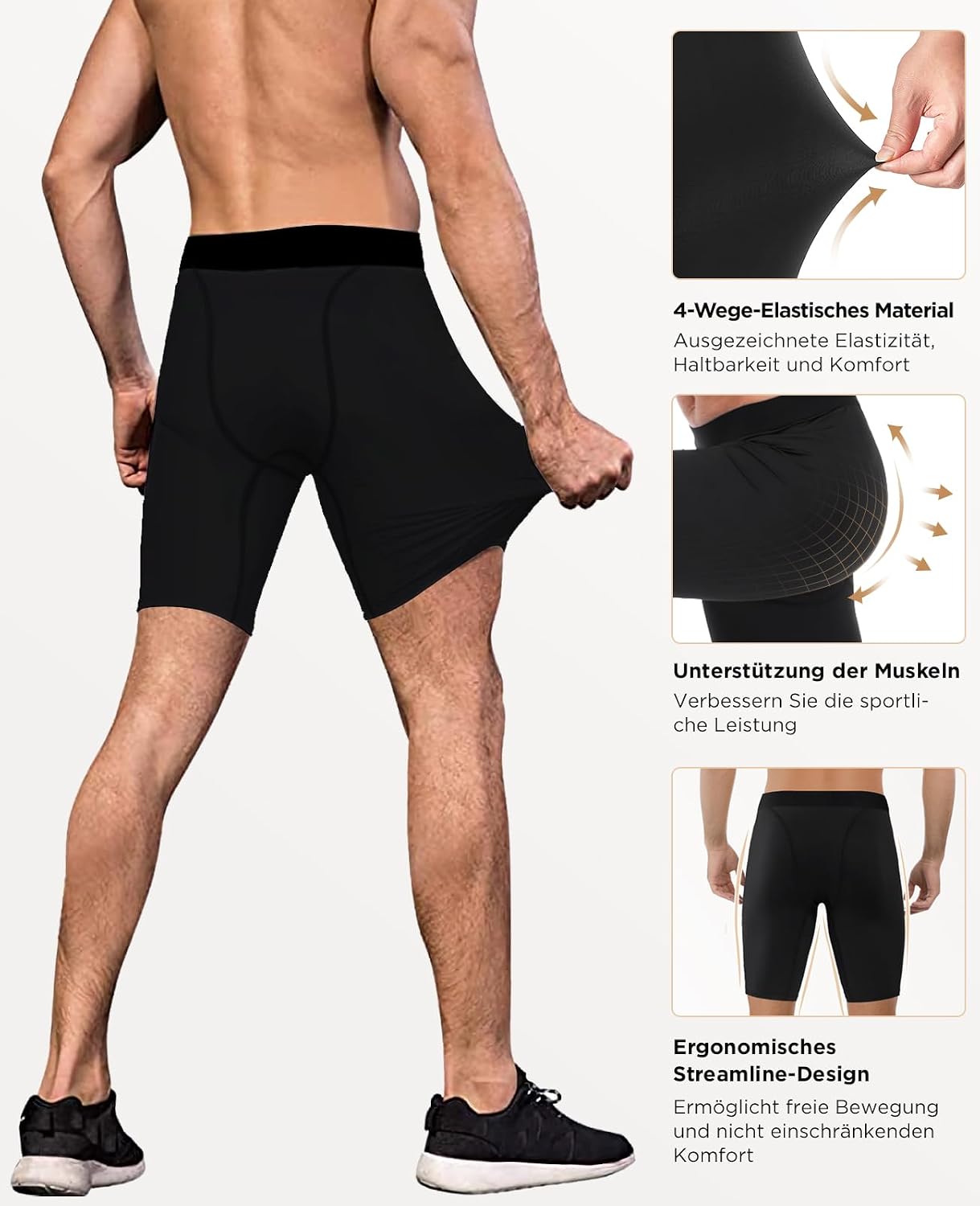 Detalle 2 de Niksa Kompressionsshorts Herren 1 oder 3 Pack