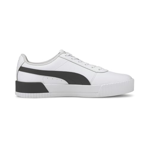 Detalle de PUMA Women Carina L Zapatillas - White/Black/Silver, 38.5 EU