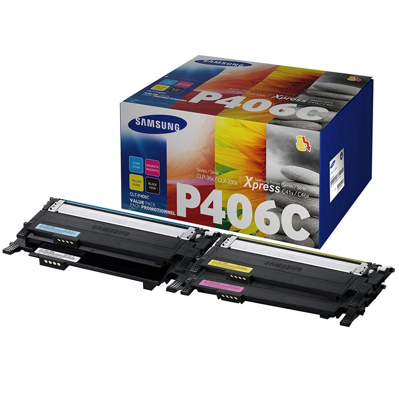 Detalle de Samsung CLT-P406C 4 tóners originales CMYK