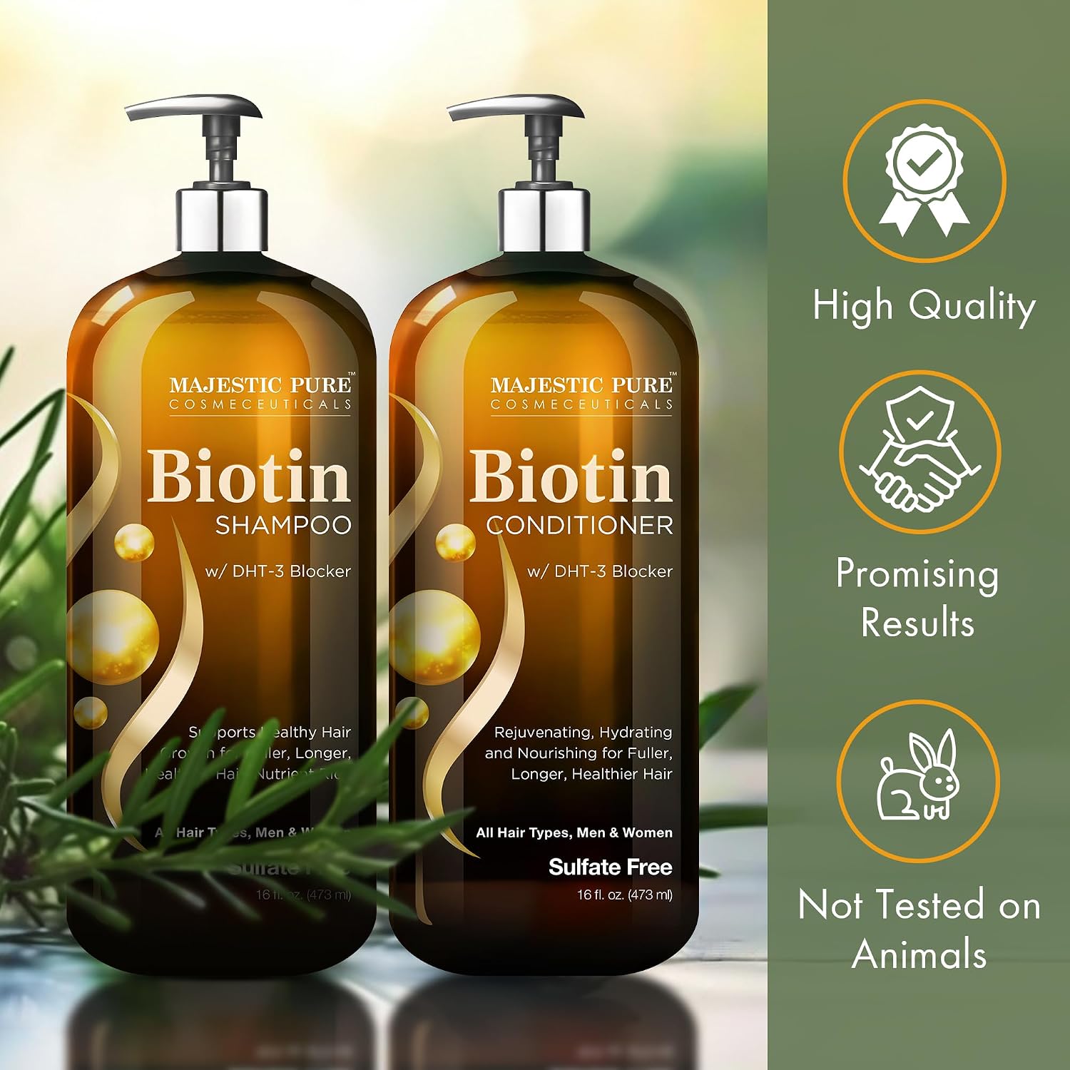 Thumbnail 6 de Majestic Pure Biotin Shampoo and Conditioner Set with DHT Blocker Complex (Sulfate Free) — 16 fl oz each
