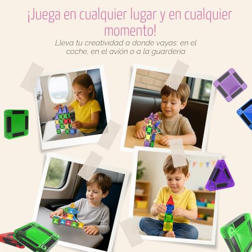 Thumbnail 8 de Desire Deluxe Micro Bloques Magnéticos de Construcción – 28 piezas Brillo, juguete STEM de viaje