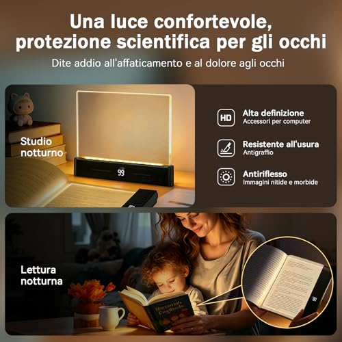 Detalle de CMINGKEJI LED HD Pannello Luce da Lettura: lampada piatta a LED per protezione oculare e lettura confortevole