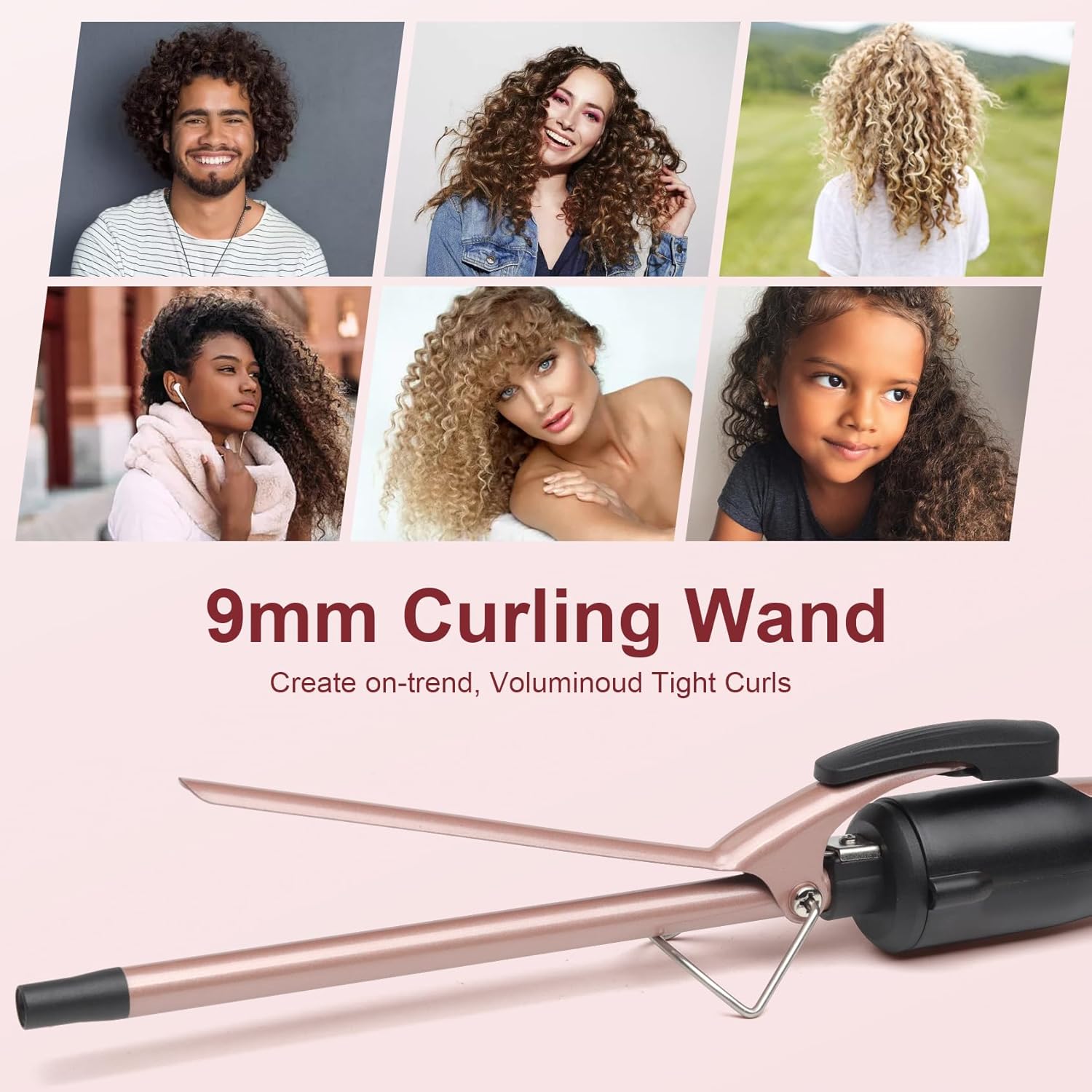Thumbnail 4 de Culer Pro Curling Wand 9mm thin iron curling tongs