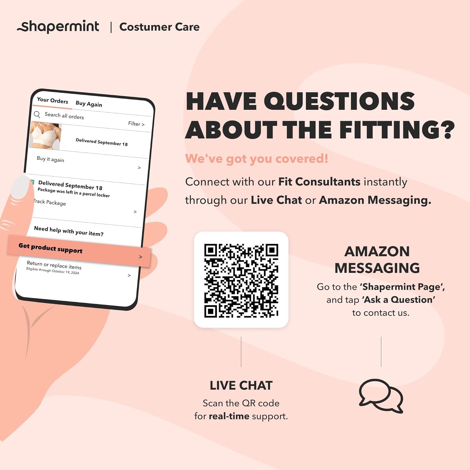 Thumbnail 5 de SHAPERMINT High-Support Plus Size Sports Bra with Removable Cups (Wireless Workout Racerback)