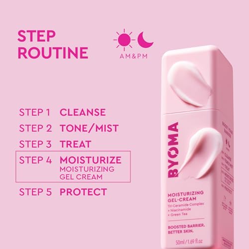 Detalle de BYOMA Moisturising Gel Cream, Lightweight Oil Free Daily Moisturiser (50ml)