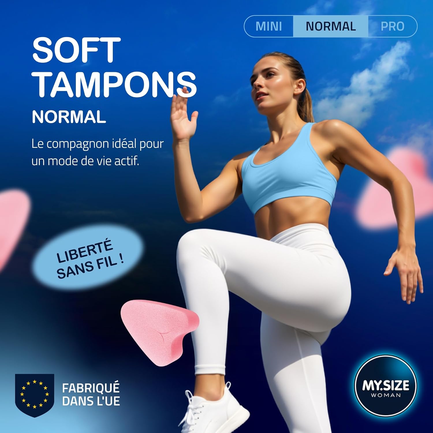 Thumbnail 2 de MY.SIZE Soft Tampons sans ficelle NORMAL (20 pièces) – confort pour le sport, l’amour et le spa