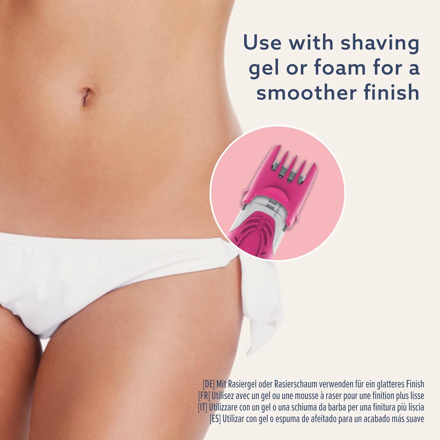 Thumbnail 2 de by Amazon Women's 5 Blade Razor with 3-in-1 Trimmer, Pink – 1 Handle + 4 Refills