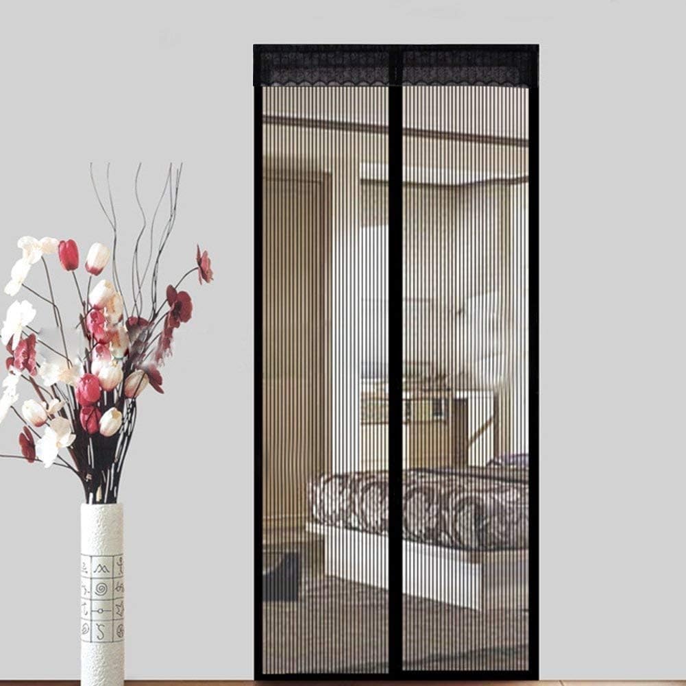 Thumbnail 6 de Magnetic Screen Door Polyester Magnetic Fly Screen Curtain (Black, 80 x 200 cm) for Anti-Mosquito & Pest Protection