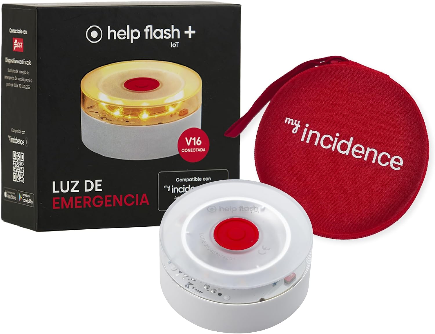 Detalle 2 de Help Flash IoT+: Luz de Emergencia V16 con Geolocalización y conectividad integrada