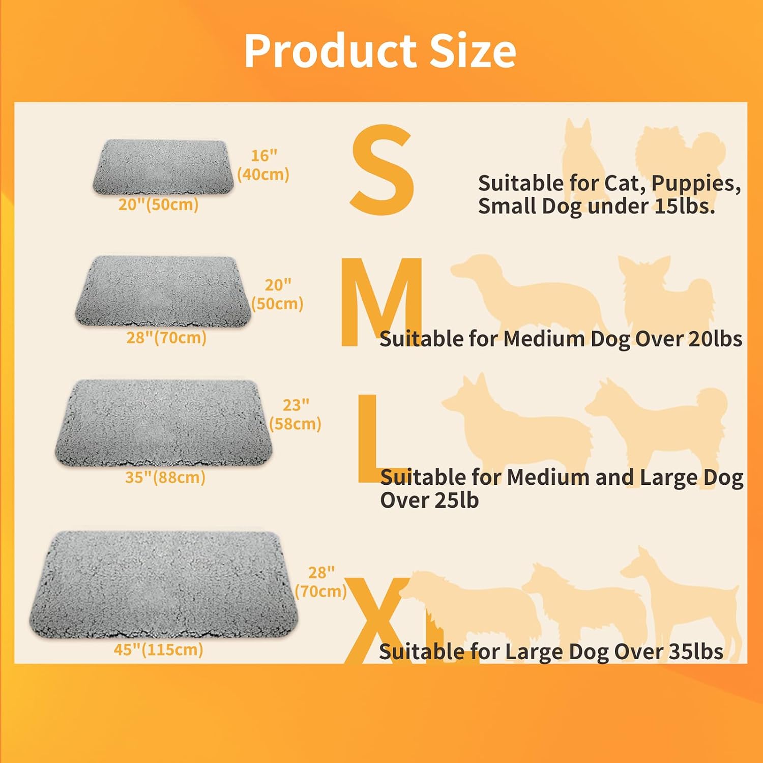 Detalle de NWK Warm Mat-ct-Dark Gray-S Self-Warming Pet Mat, 20 x 16 in.