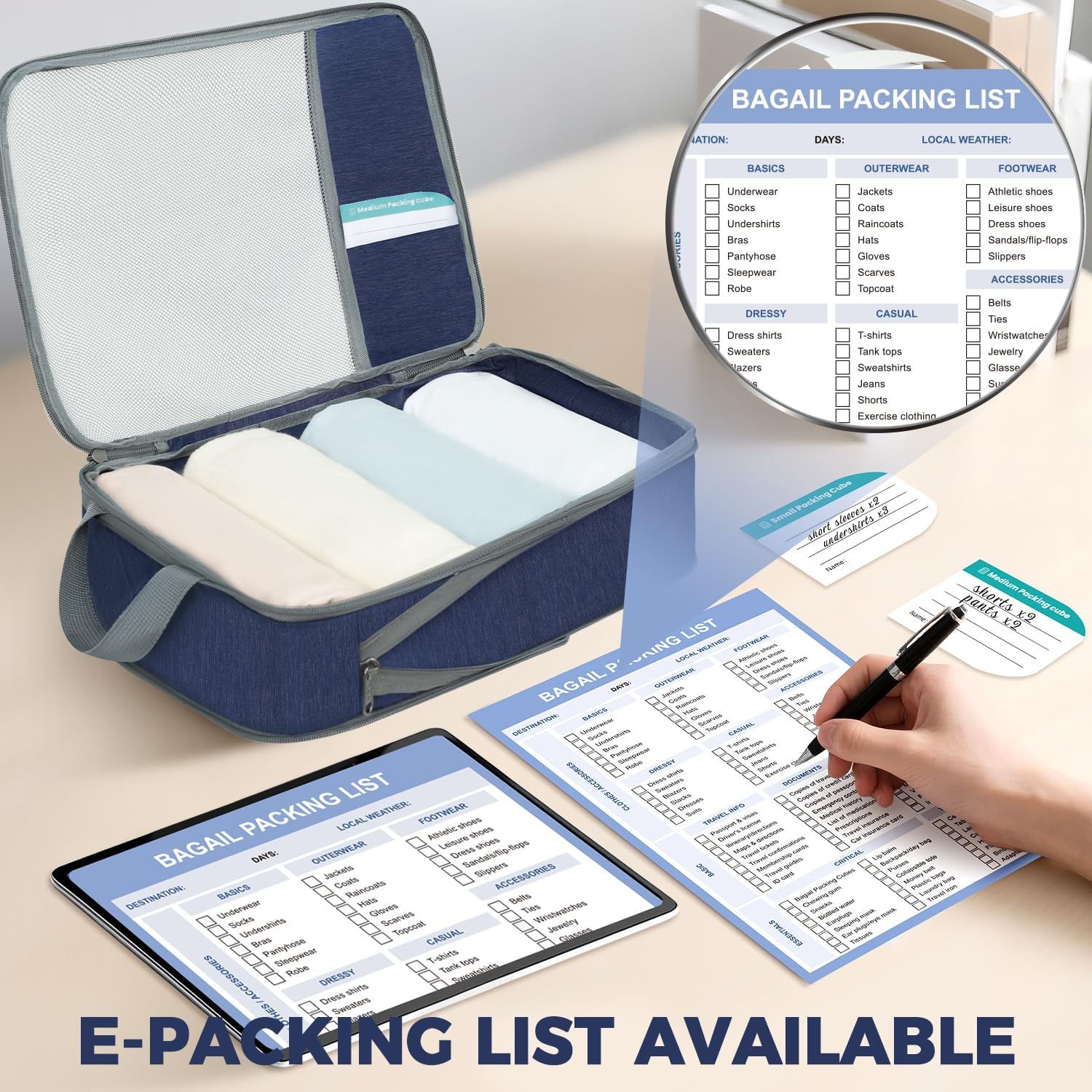 Detalle 2 de BAGAIL Packing Cubes, Nylon