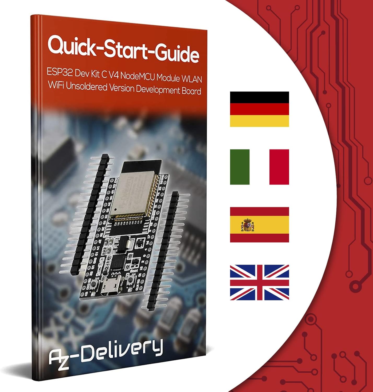 Thumbnail 6 de Lot de 5 AZDelivery ESP32 Dev Kit C V4 (NodeMCU WLAN/WiFi) compatible Arduino, avec e-book