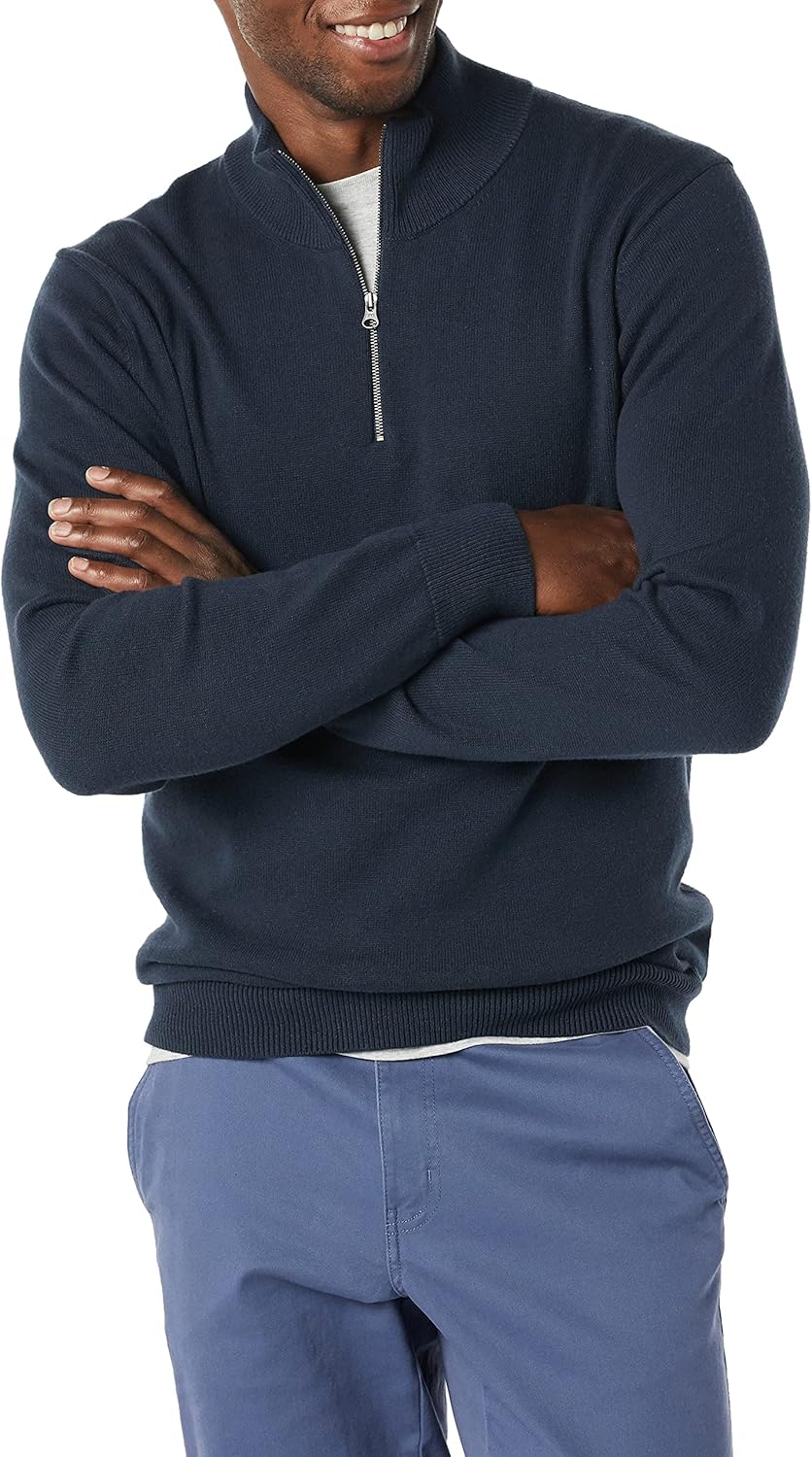 Thumbnail 6 de Maglione da uomo con zip sul collo in 100% cotone Amazon Essentials