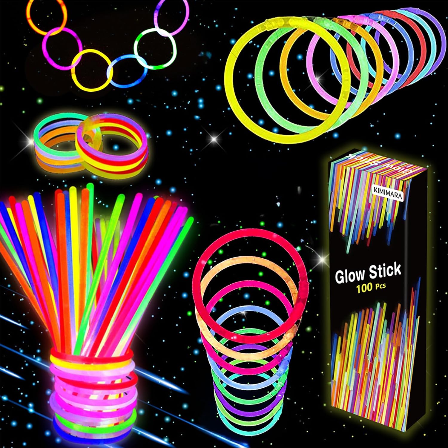 Thumbnail 6 de Kimimara Bracelets Fluorescents 100 pièces 🎉