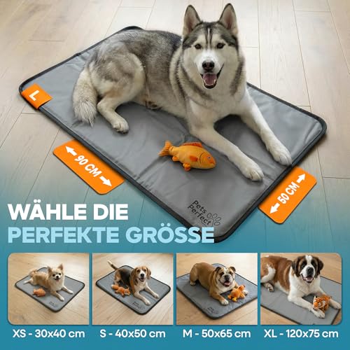 Detalle 2 de Pets Perfect Selbstkühlende Kühlmatte für Hunde – faltbare Kühlmatte mit Gel-Technologie