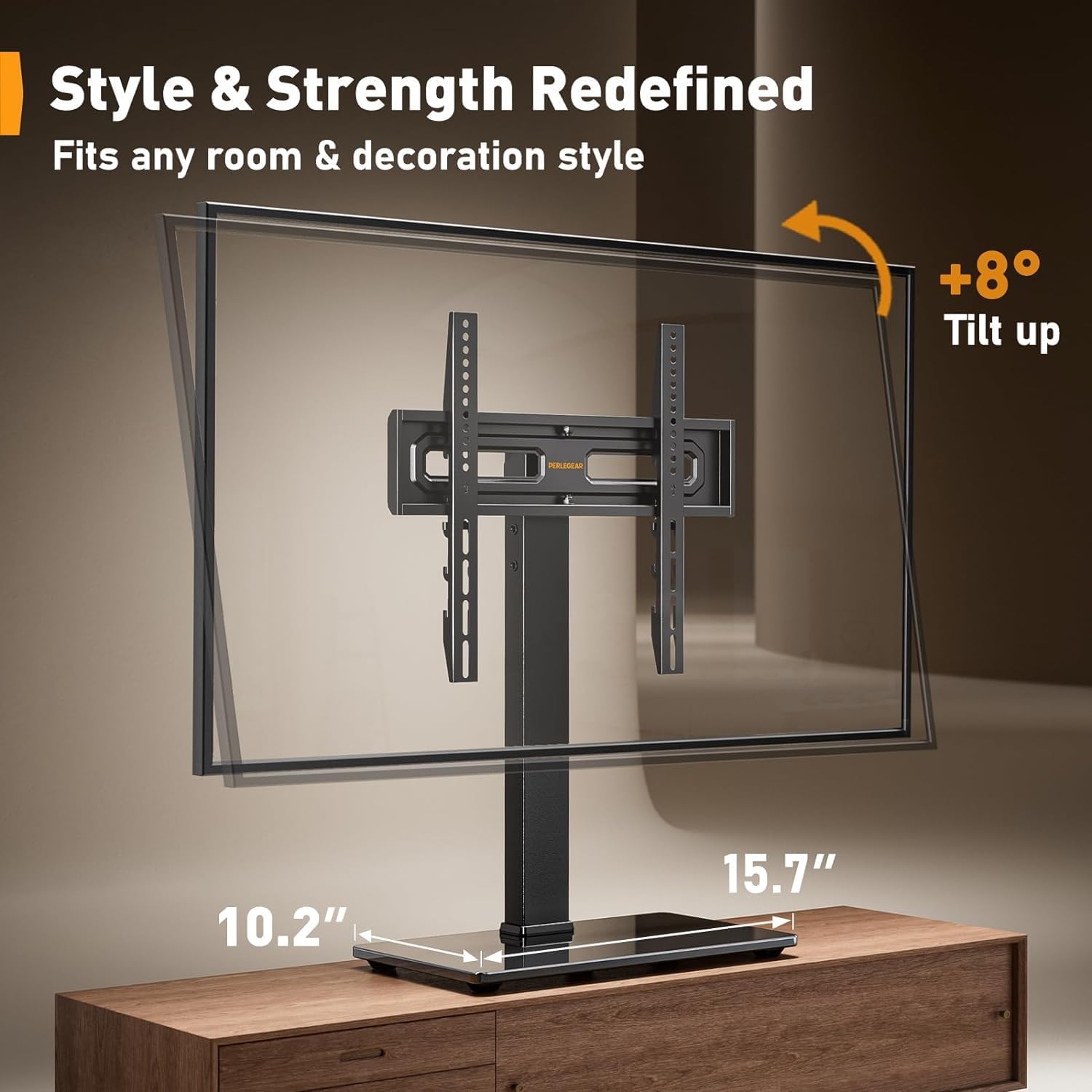 Thumbnail 3 de Perlegear PGTVS26 Swivel TV Stand 88 lbs