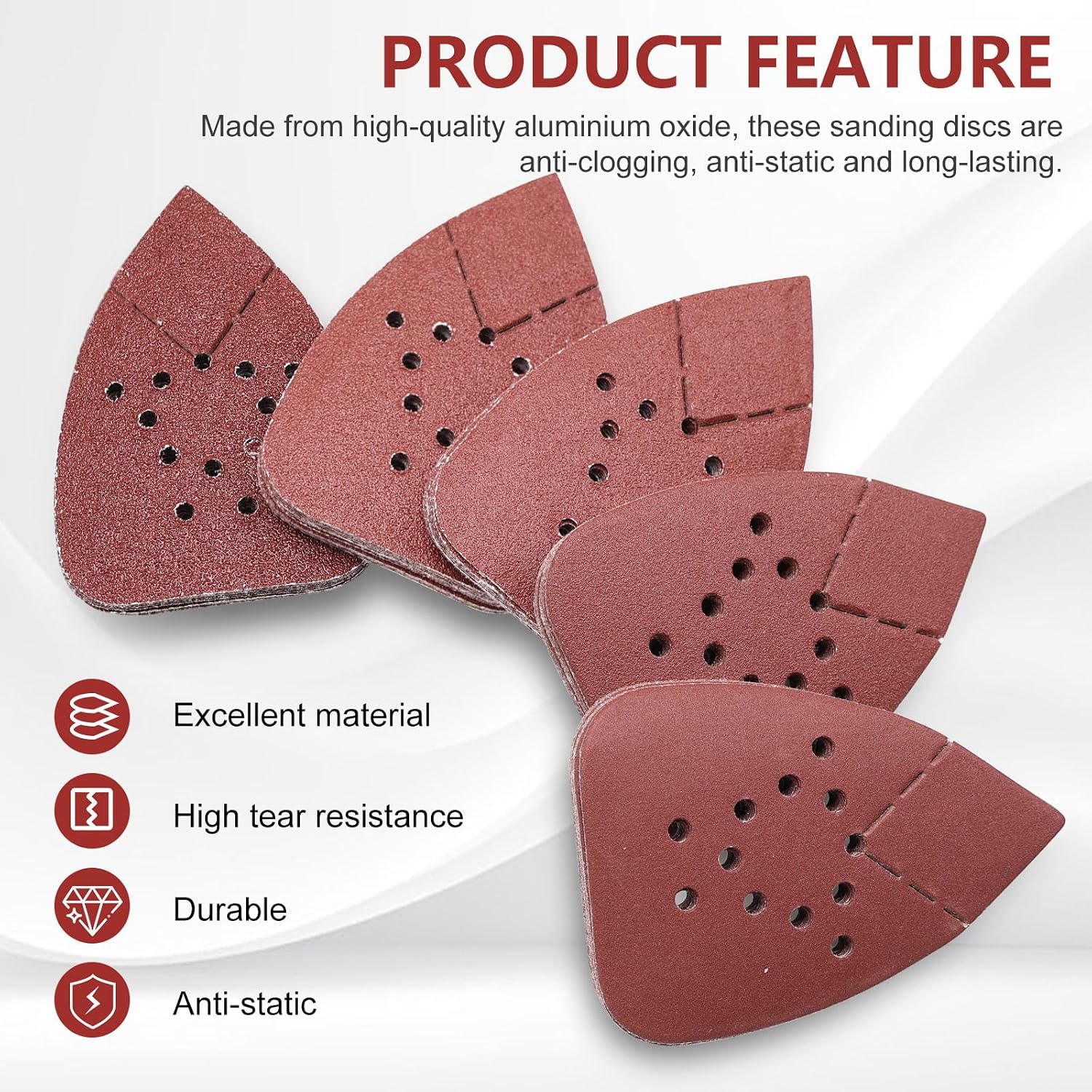 Detalle de maierke 55-Piece Sanding Pads for Black & Decker Mouse Sanders, 5 Grits