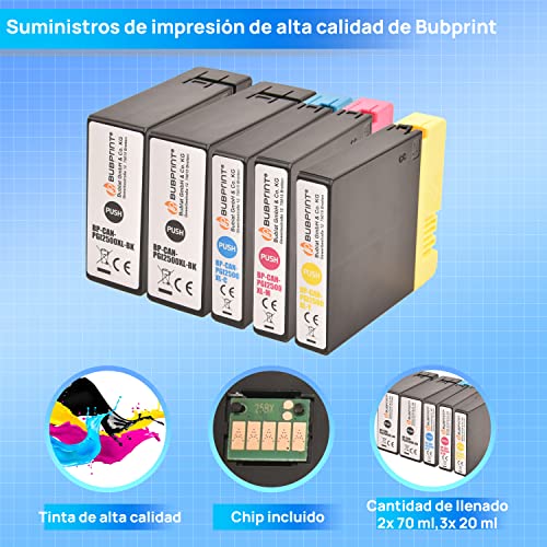 Detalle de Bubprint 5 cartouches compatibles Canon PGI-2500XL ⚙