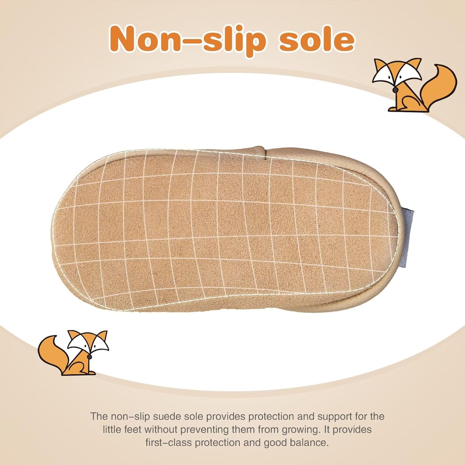 Thumbnail 3 de HMIYA Weiche Leder Krabbelschuhe mit Wildledersohle für Babys (0–24 Monate) – für Jungen & Mädchen