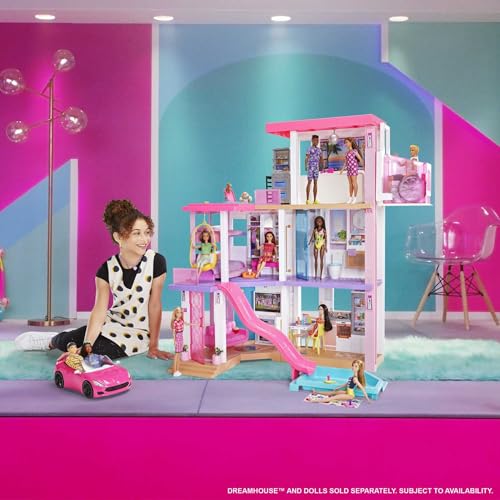Detalle 2 de Mattel HBT92 Barbie descapotable rosa, 2 plazas