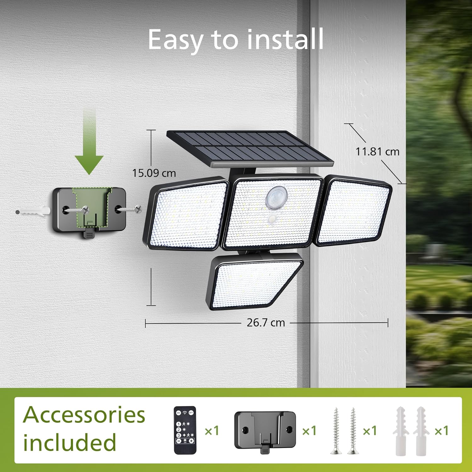 Thumbnail 2 de Philips Solar Security Light Outdoor with 196 LEDs and PIR Sensor