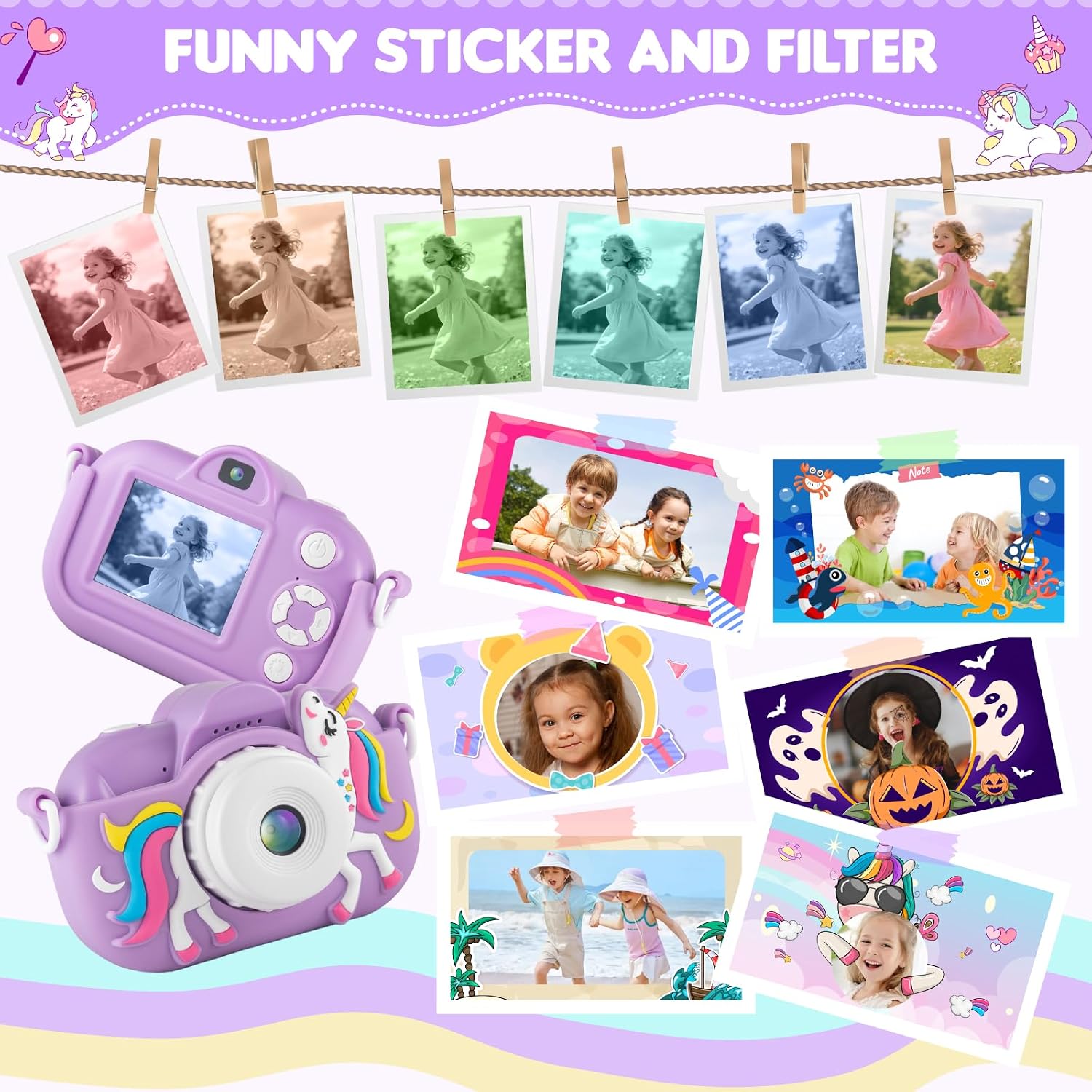 Thumbnail 5 de Kids Camera 48MP Selfie Camera for Ages 4–8
