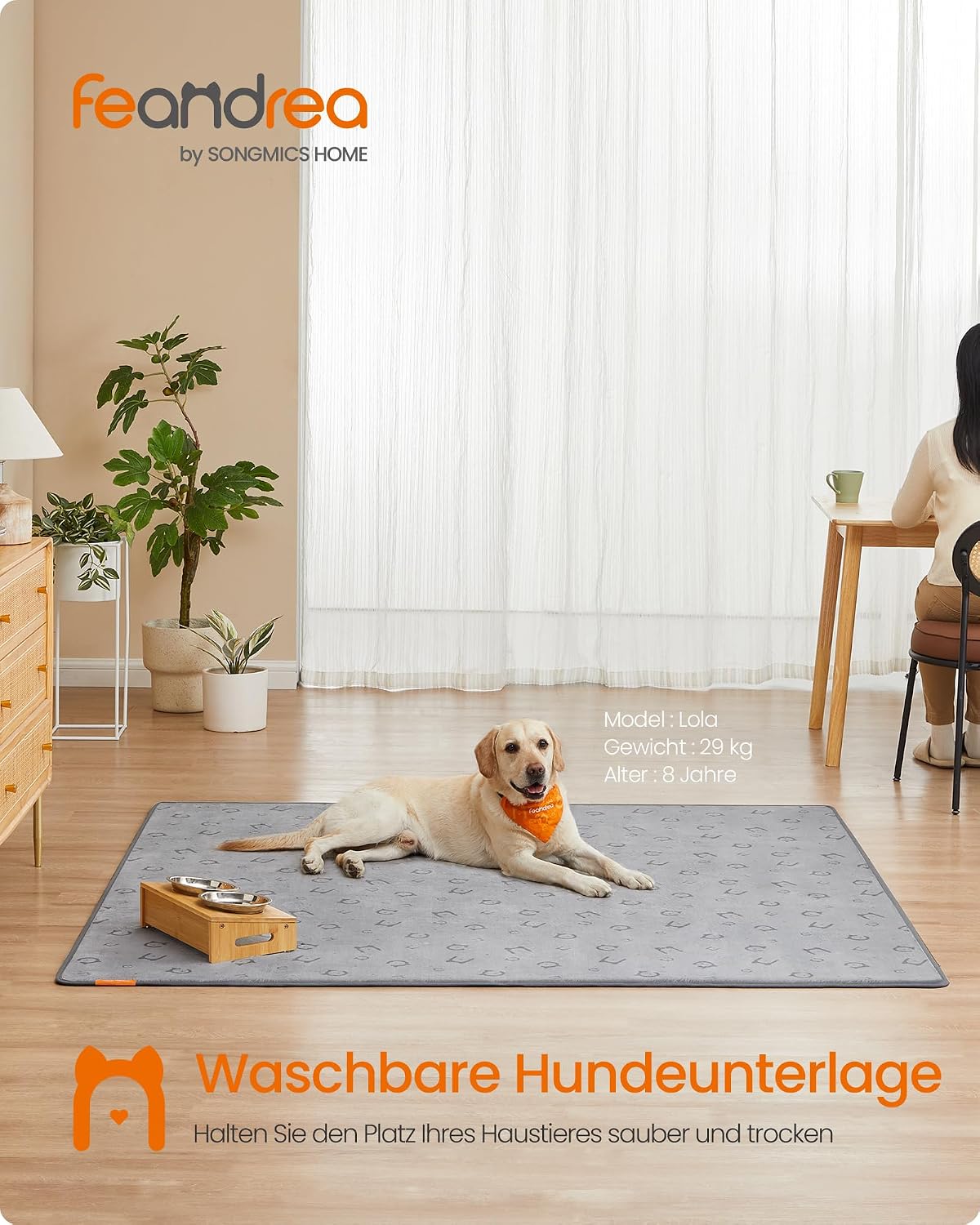 Detalle 2 de Feandrea Hundedecke XXXL 183x183