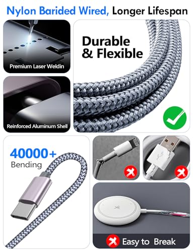 Detalle de 2Pack Travel Essentials: xiwxi 3-in-2 Multi Charging Cable for Apple Watch & More