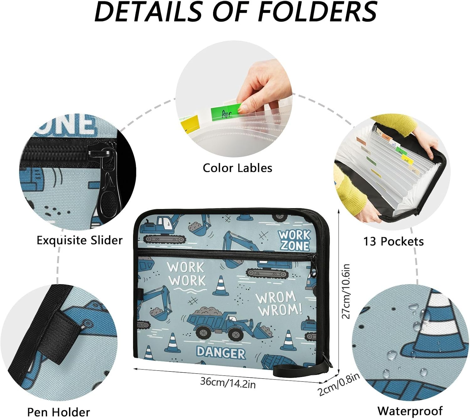 Detalle de 13-Pocket Expanding File Organizer