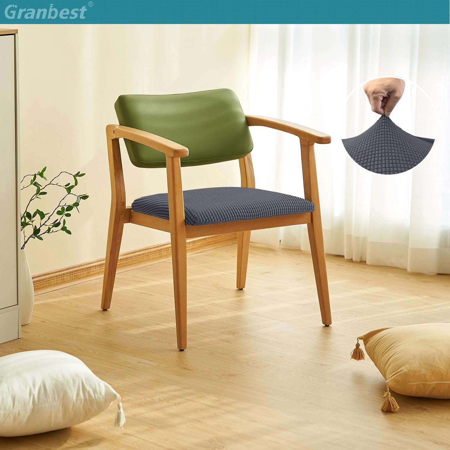 Detalle 2 de Granbest Fundas de Asiento para Silla de Comedor