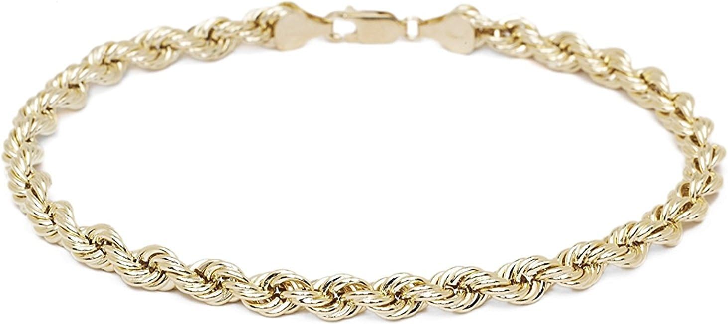 Detalle 2 de Bracelet cordon en or 585 14 carats, 3,80 mm Large – Prins Jewels
