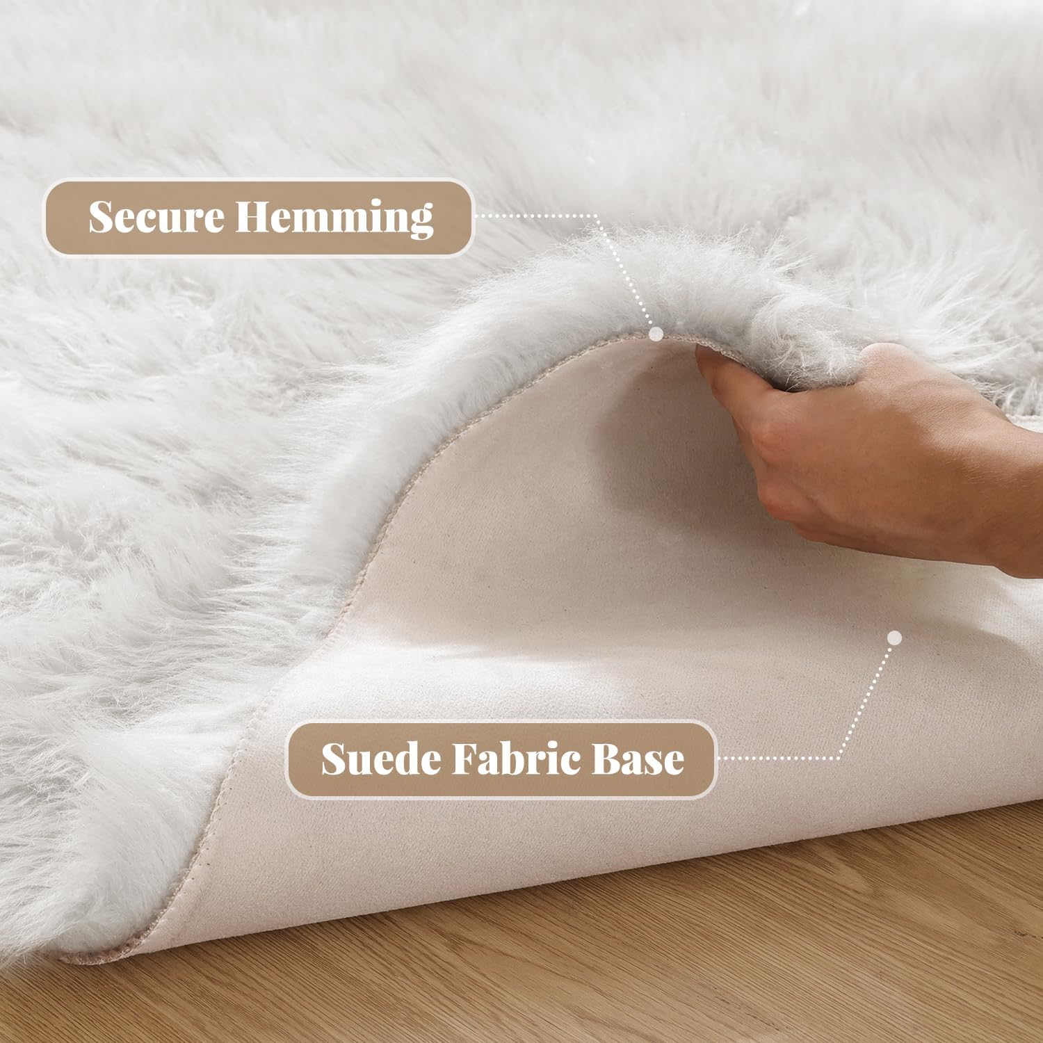Detalle 1 de ORINOVA Tapis Rond 150 cm Blanc