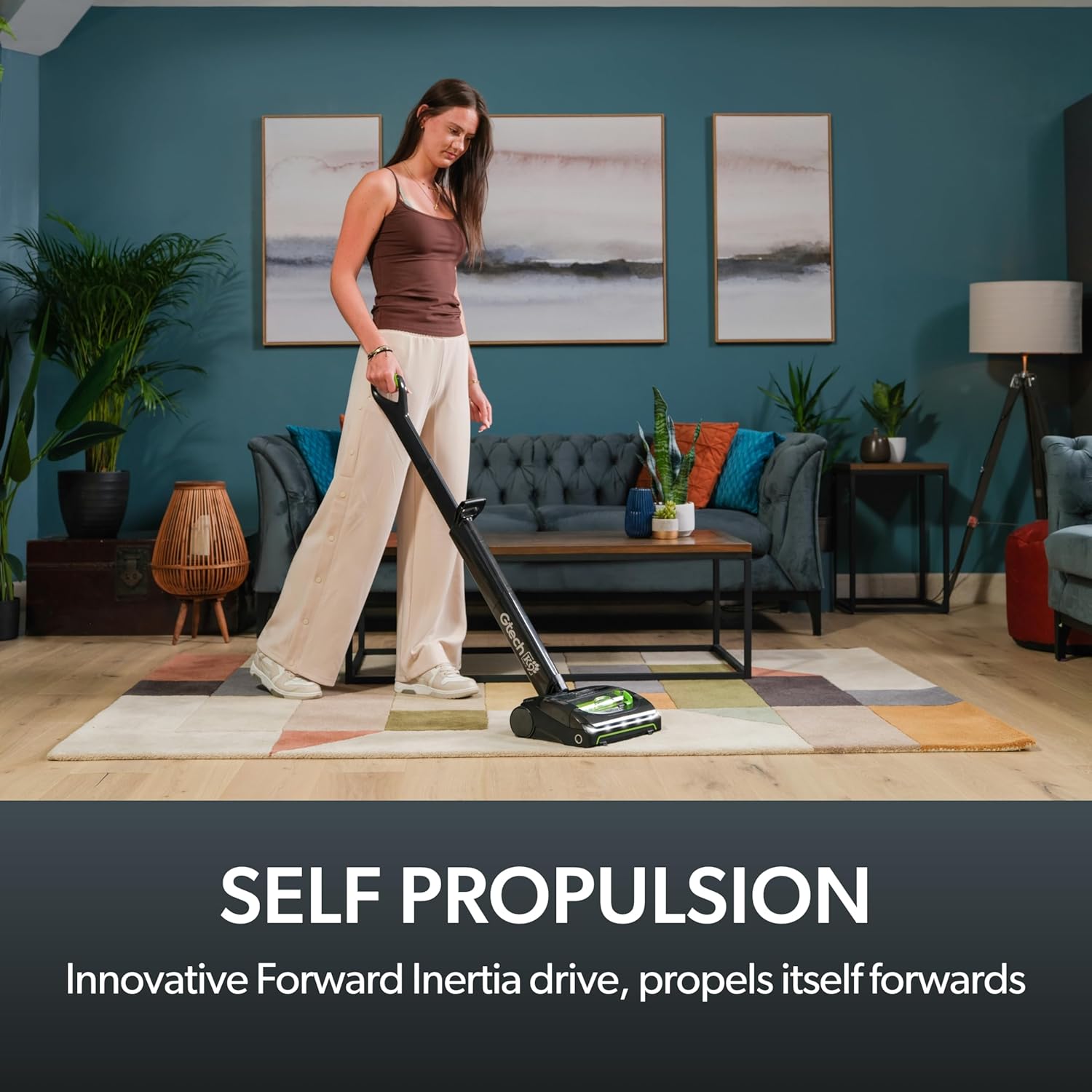 Detalle de Gtech AirRAM MK2 K9 lightweight cordless vacuum with AirLoc pickup and 22V lithium-ion battery