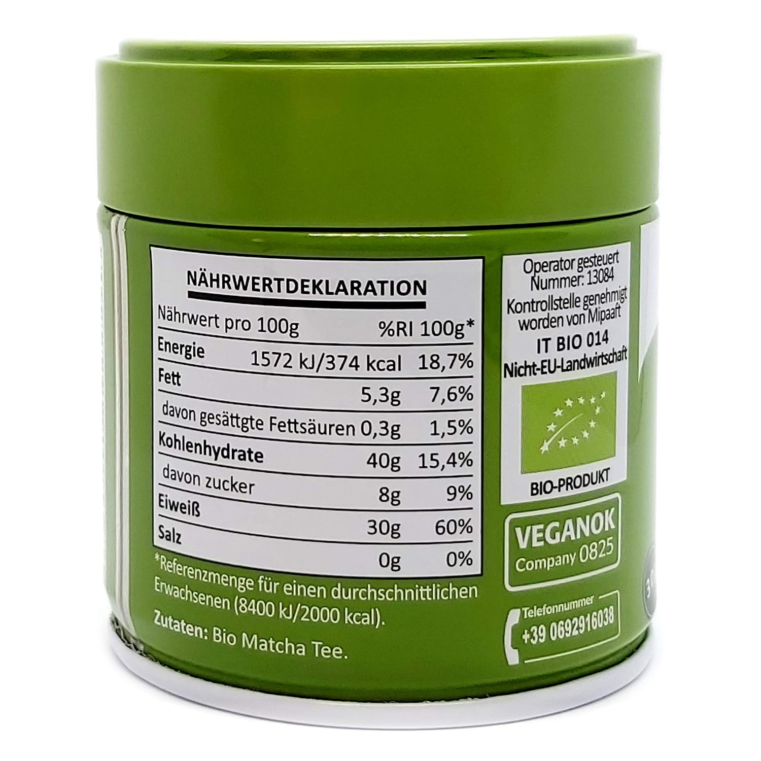 Detalle 2 de NaturaleBio Matcha-Tee-Pulver Ceremonial Grade Original aus Japan (Uji, Kyoto) – Bio Grüntee für Tee, Küche & Latte, 30 g