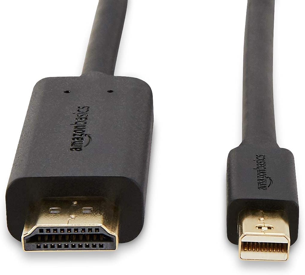 Detalle de Amazonベーシック AZDPHD06 Mini DisplayPort-HDMI変換ケーブル 1.8m・編組シールド