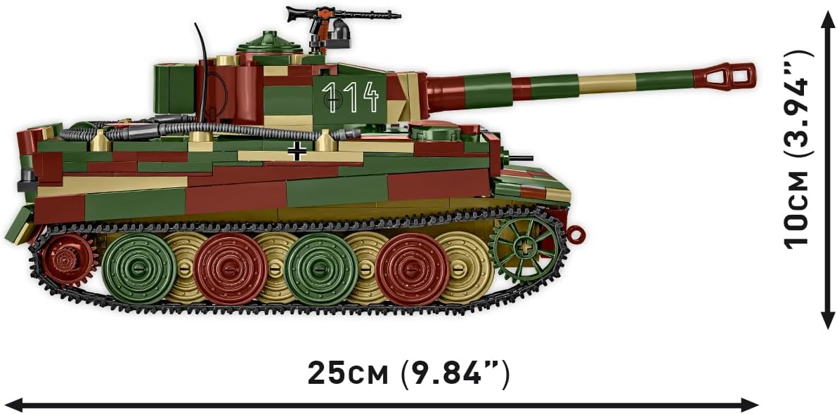Detalle 2 de COBI Pzkpfw Vi Tiger Ausf E – byggsats i plast, 25 cm, armégrön