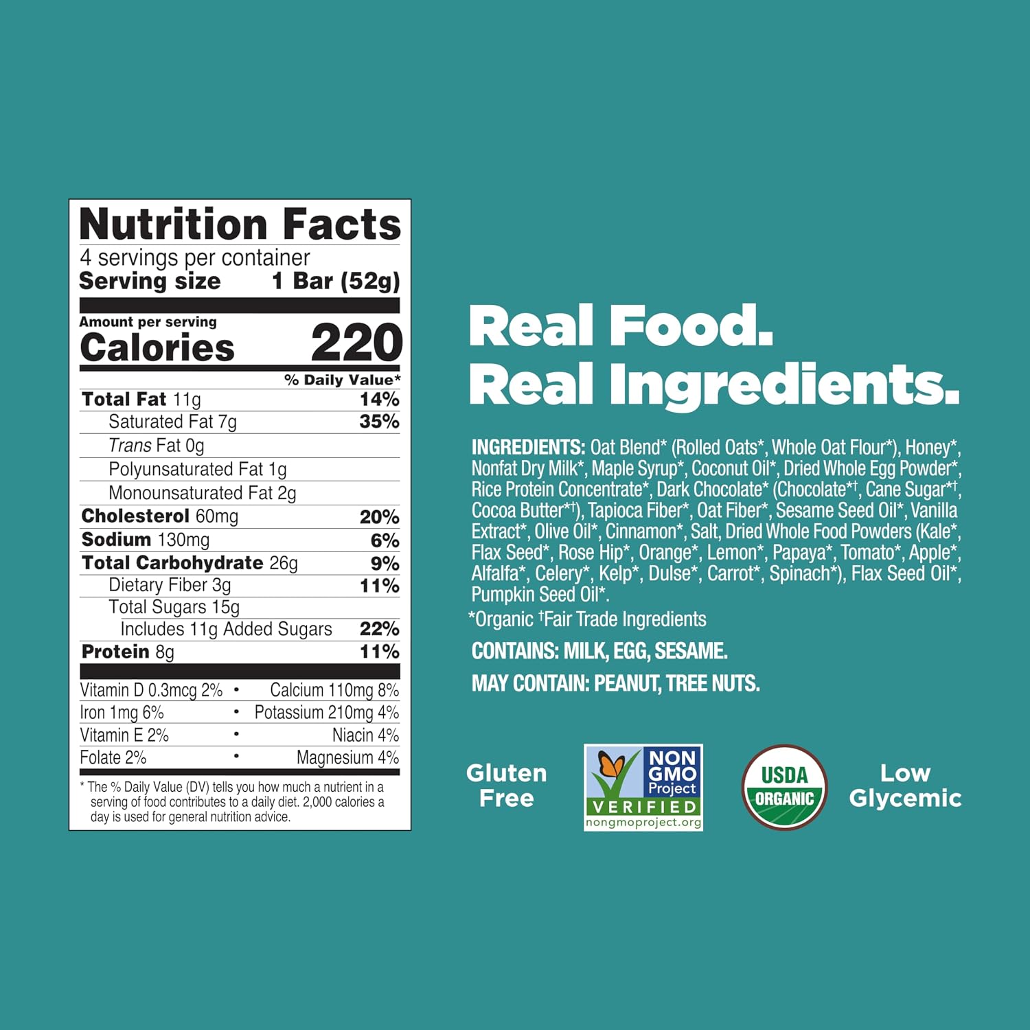 Detalle 2 de Perfect Bar Oaties Oatmeal Cookie Dough Protein Bars, 1.83 oz, 12 Count