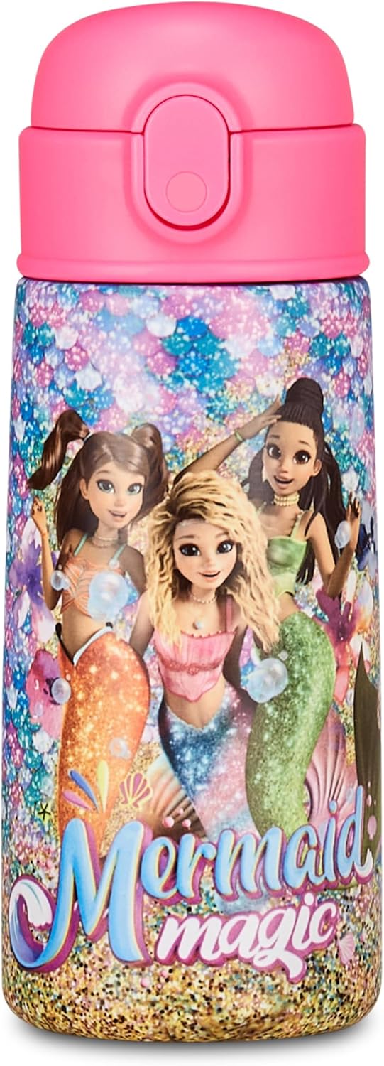 Seven Mermaid Magic – Bouteille d'eau isotherme en acier inoxydable 460 ml, couleur Fuchsia