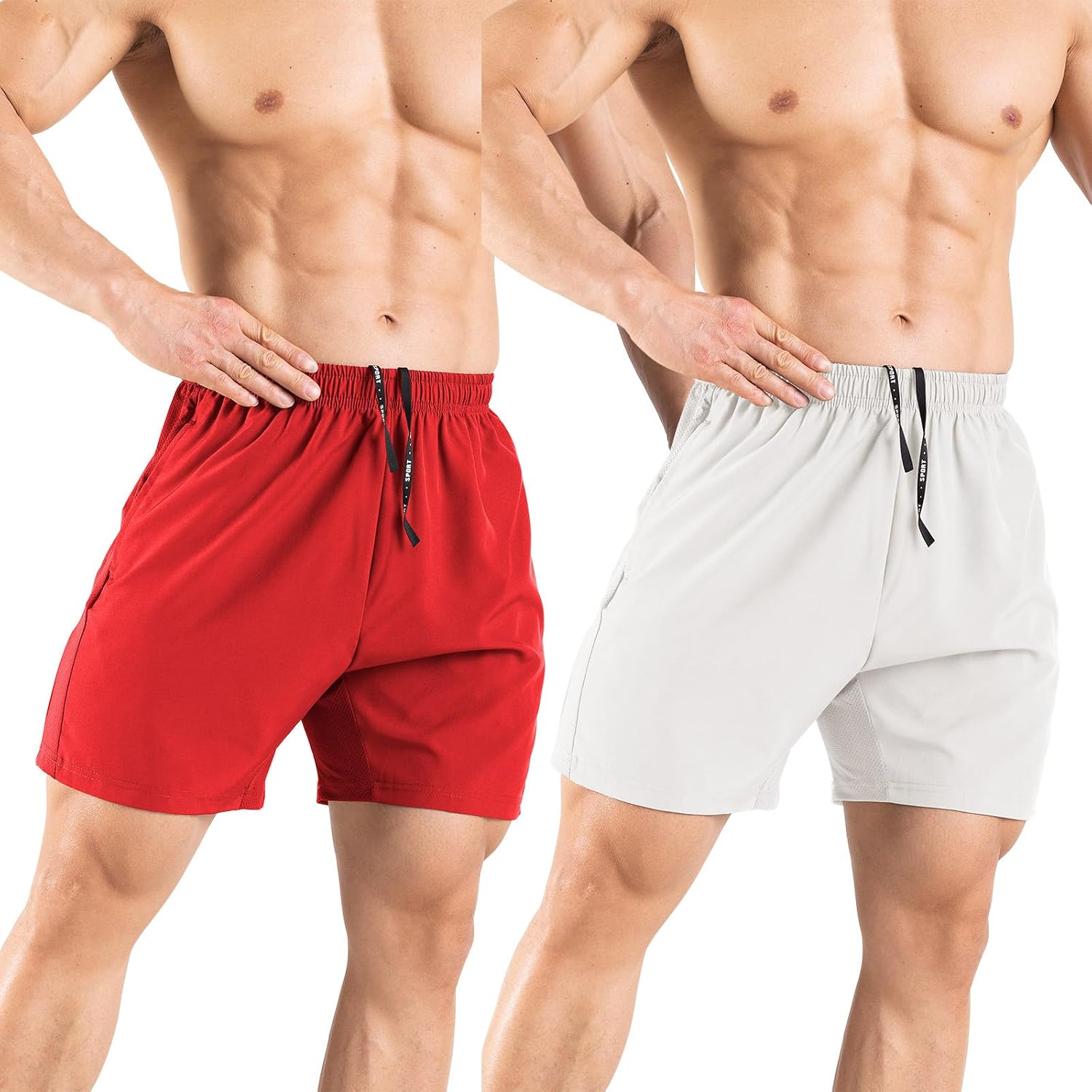 Detalle 2 de Gaglg Men's 5" Running Shorts 2-Pack quick-dry