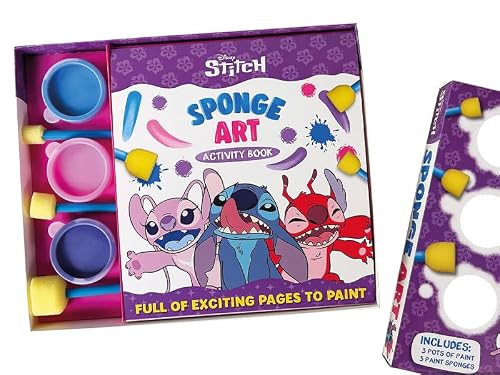 Detalle 2 de Disney Stitch: Sponge Art Book & Paint Set for Creative Painting Play