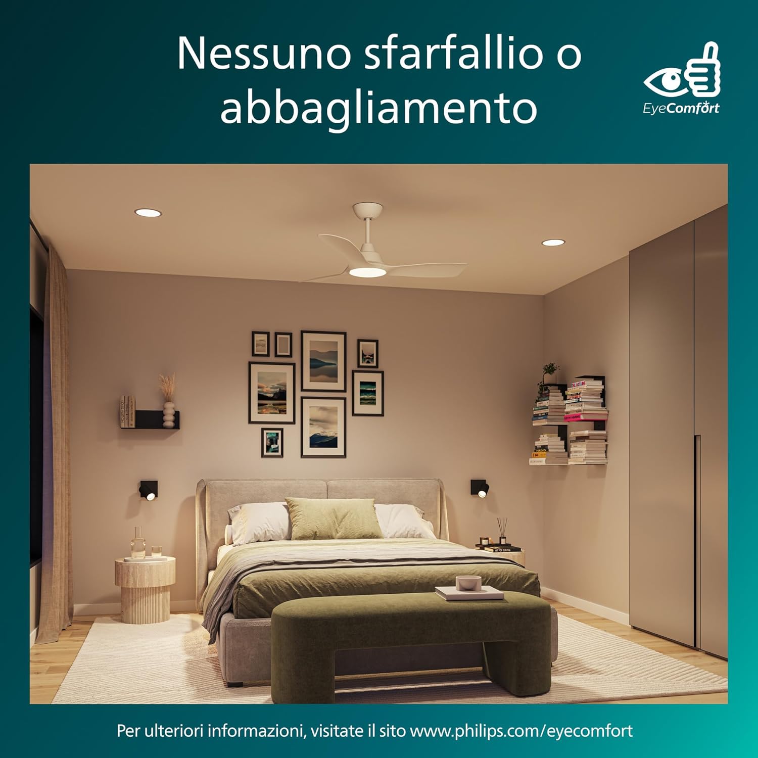 Thumbnail 6 de Philips Fixed blade Fan ceiling 52" (132 cm) da soffitto bianco 35W+24W con timer e telecomando