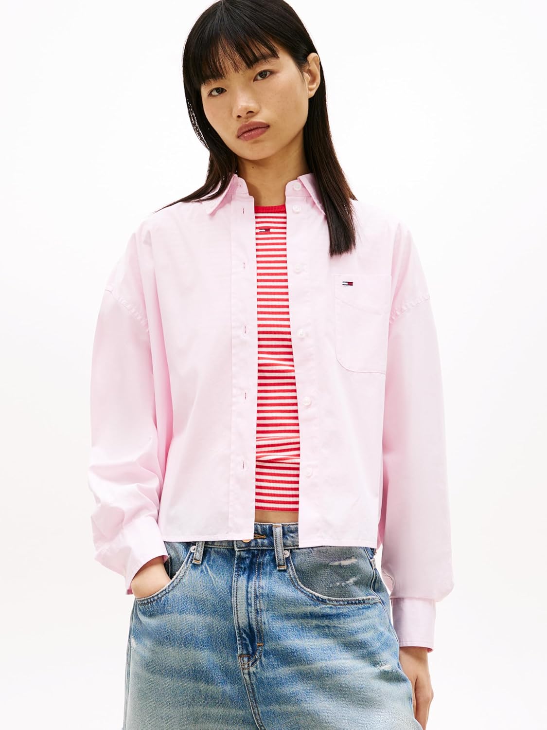 Thumbnail 3 de Tommy Jeans TJW Essential Crop Shirt Dw0dw22766 – Camicia a maniche lunghe donna, crop