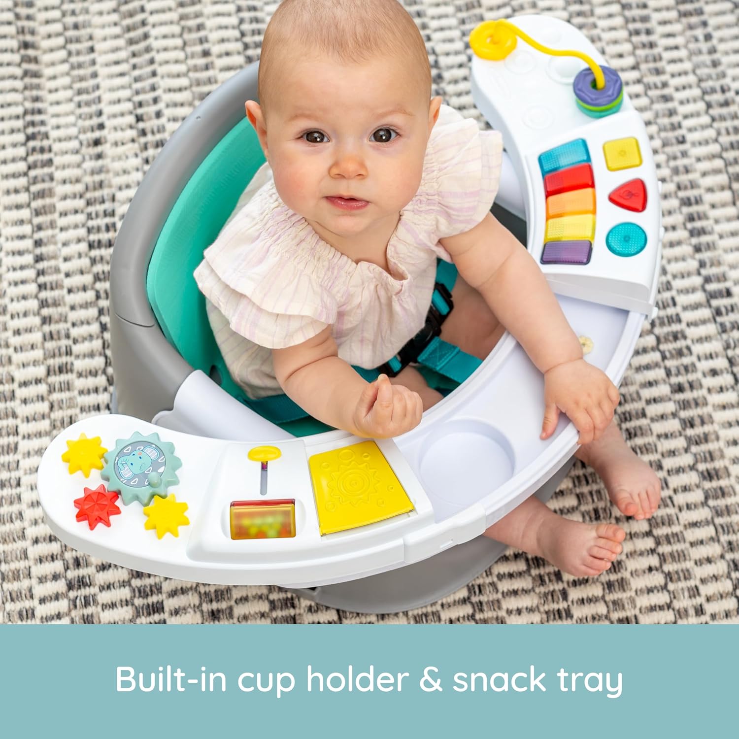 Thumbnail 3 de Infantino Music & Lights 3-in-1 Baby-Booster: Entdeckungssitz, Sitzerhöhung und Tischsitz in Blau