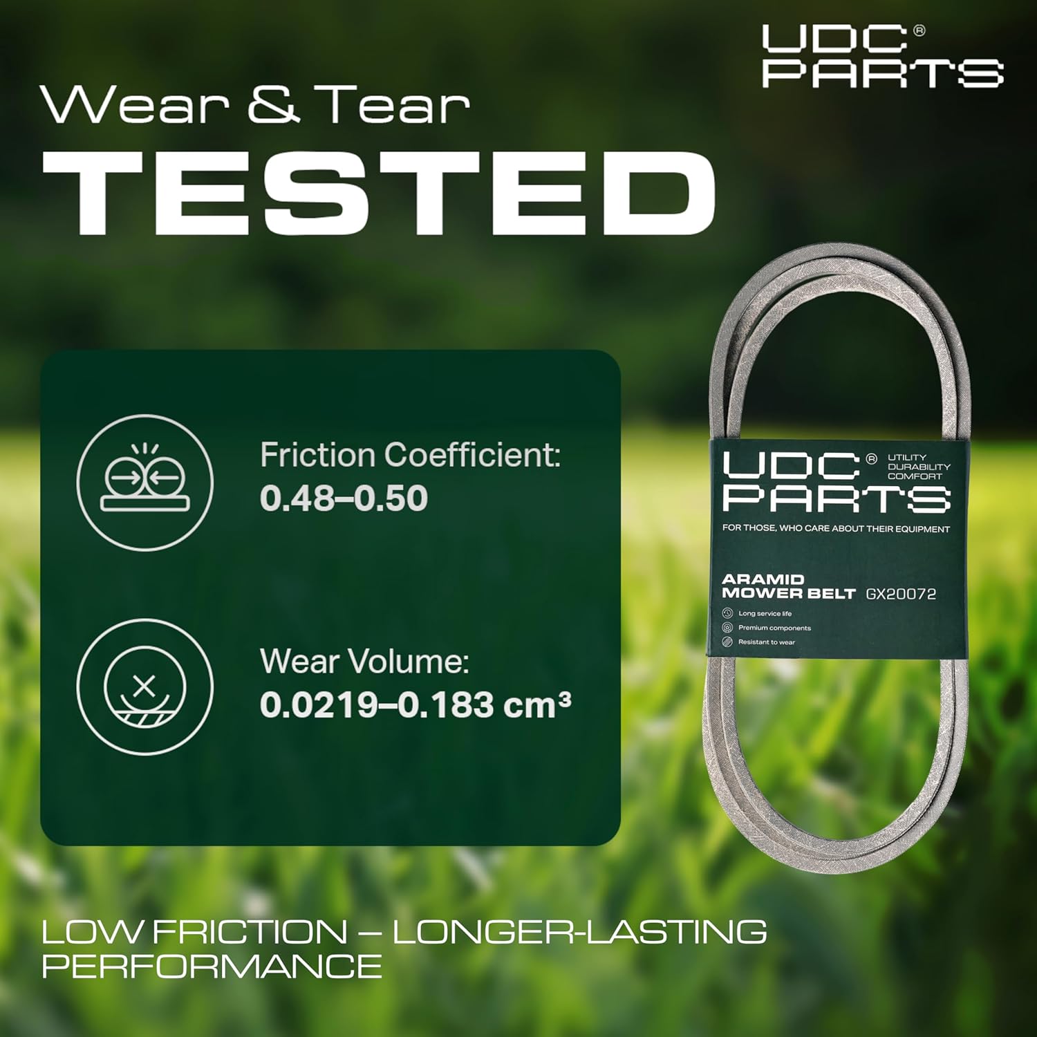 Thumbnail 5 de UDC Mower Belts GX20072 42-inch Deck Belt Replacement (Kevlar cord)