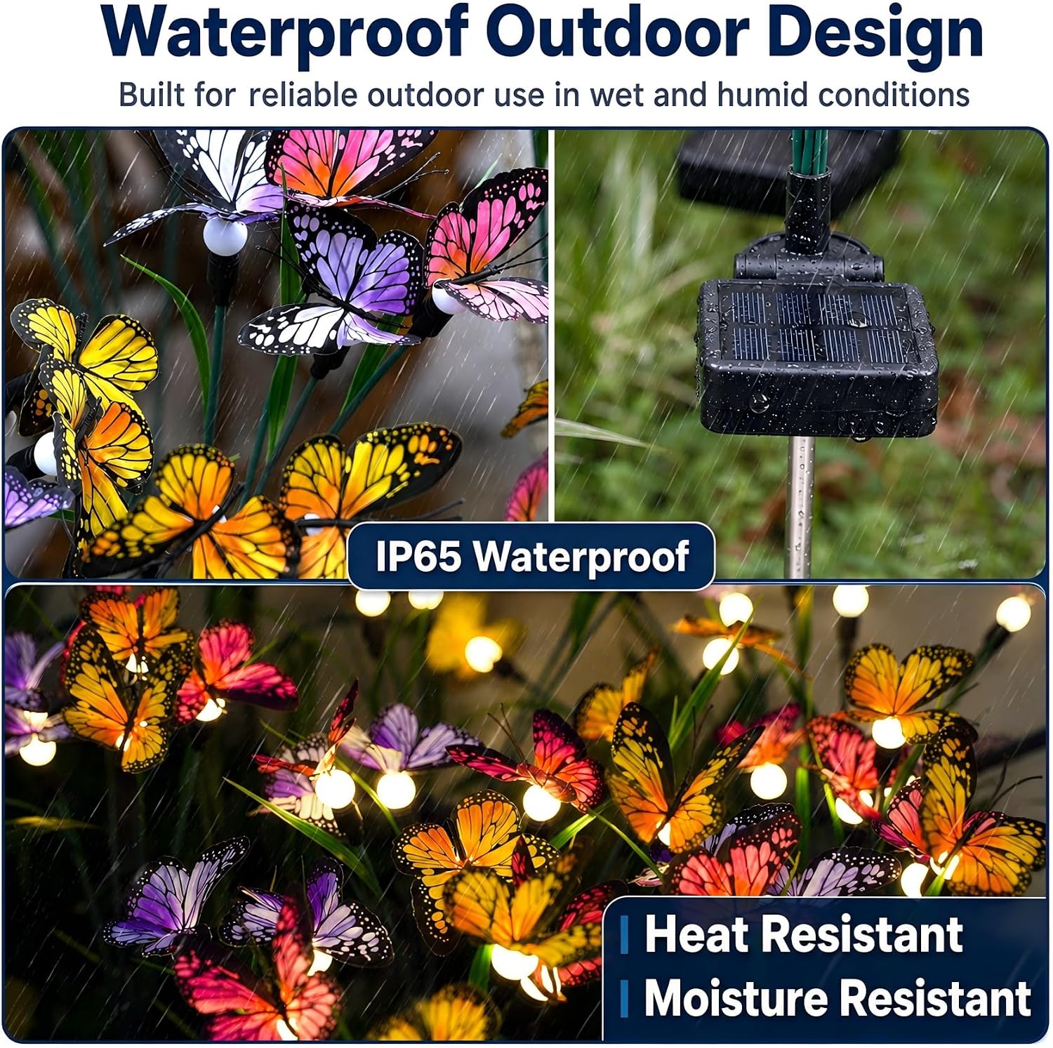 Thumbnail 3 de DooYard solar garden lights with swaying butterfly effect (2 pack)