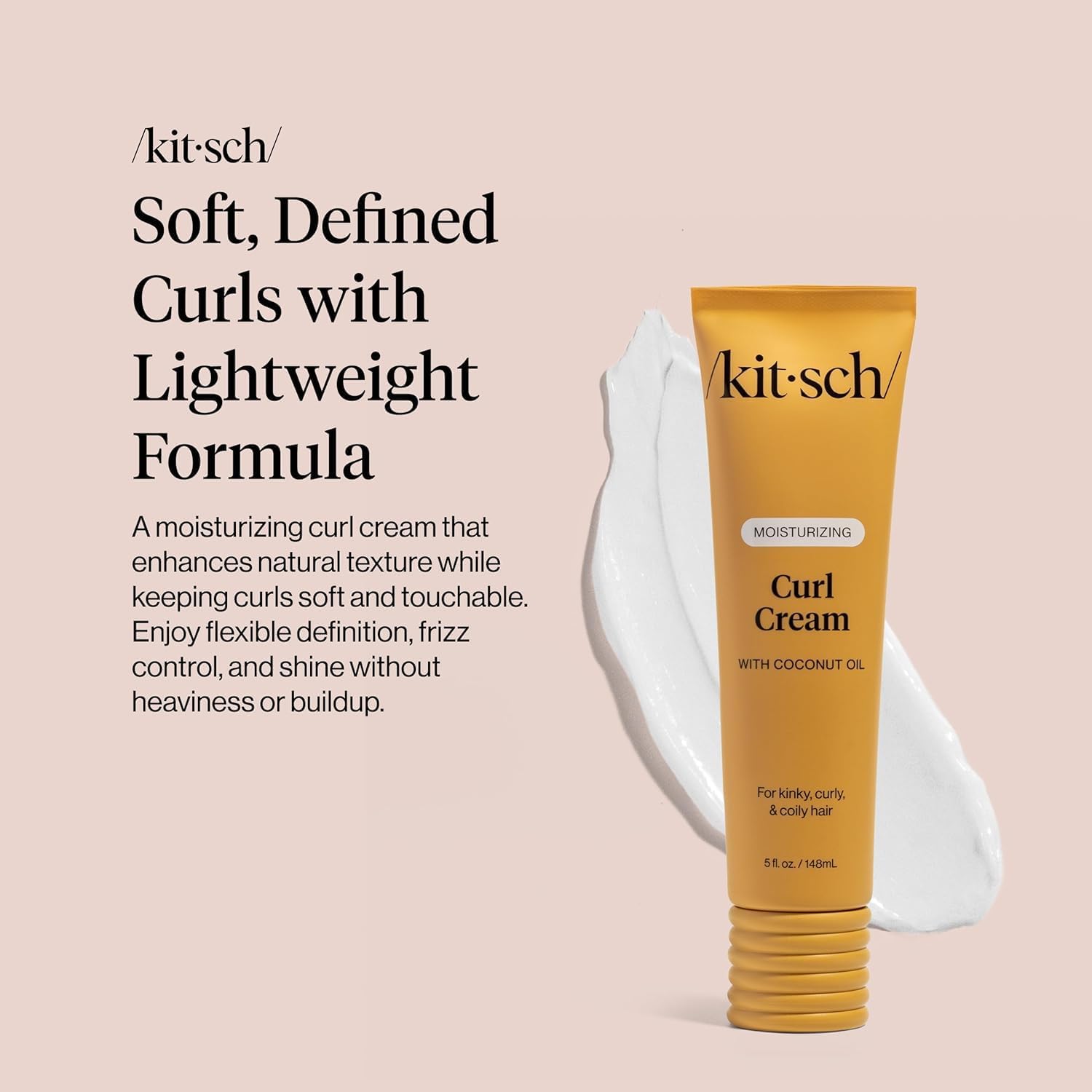Thumbnail 1 de Kitsch Moisturizing Curl Cream for Curly Hair (Lightweight, Frizz Control & Shine) – 5.3 oz