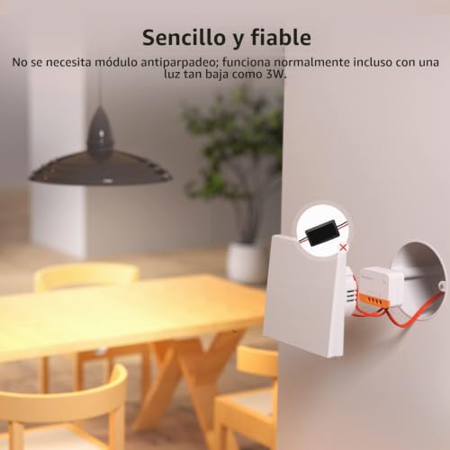 Detalle 2 de SONOFF ZBMINIL2 interruptor inteligente Zigbee sin neutro, 2 vías, pack de 4