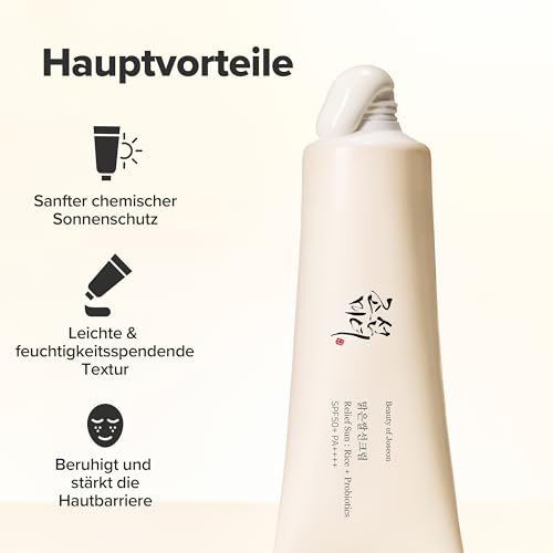Detalle de Beauty of Joseon Relief Sun Rice + Probiotics SPF50+ PA++++ – Leichte, nicht-weißelnde Sonnencreme aus koreanischer Hautpflege