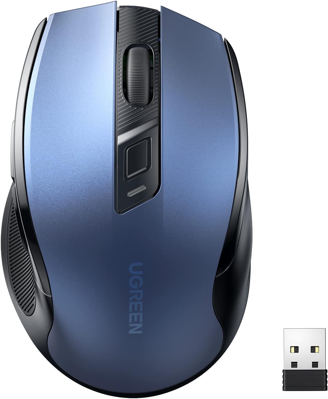 Detalle de UGREEN 2.4G Wireless Maus mit 4000 DPI – Ergonomisch, leise und 18 Monate Akkulaufzeit